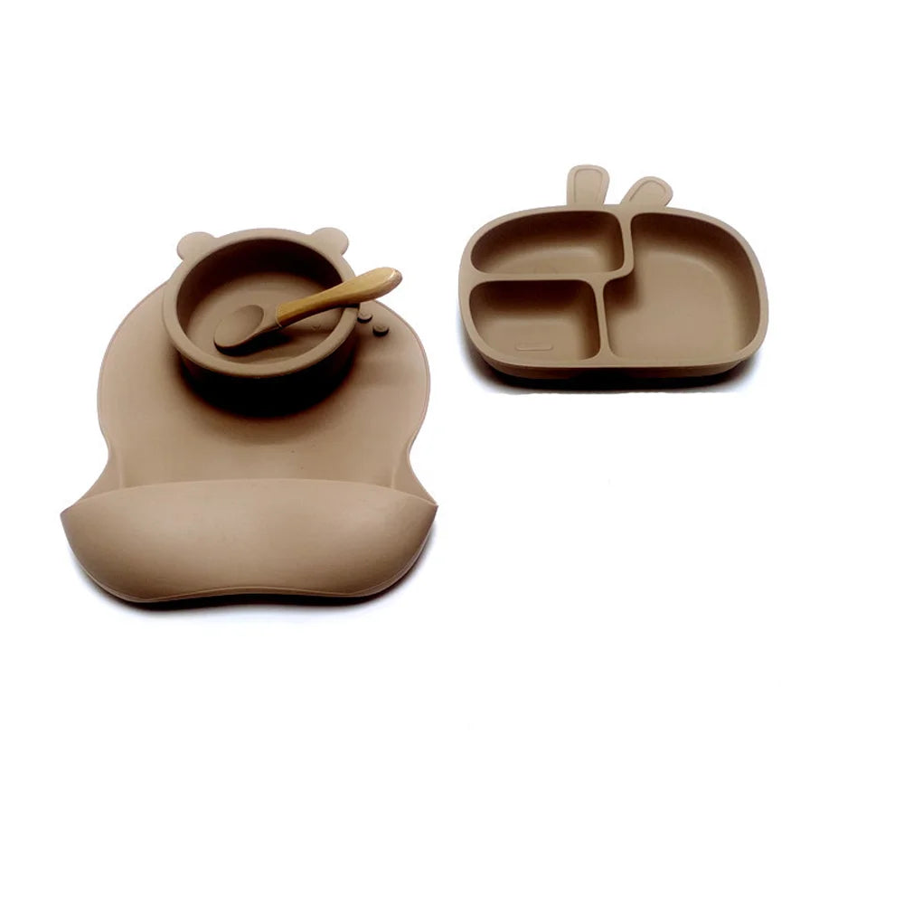7pcs Children's Silicone Plate Set