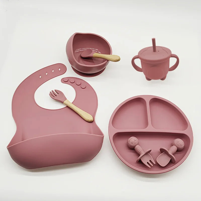 Children's Dishes Set Baby Silicone 6/8-pieces