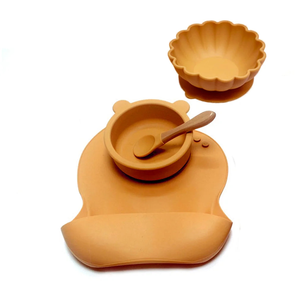 7pcs Children's Silicone Plate Set