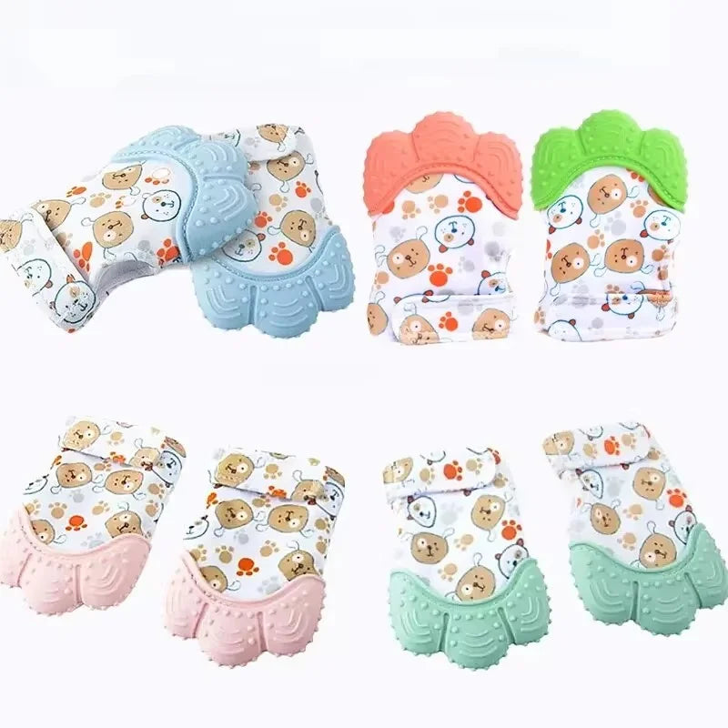 Newborn Teething Silicone Mittens Multi-Layer