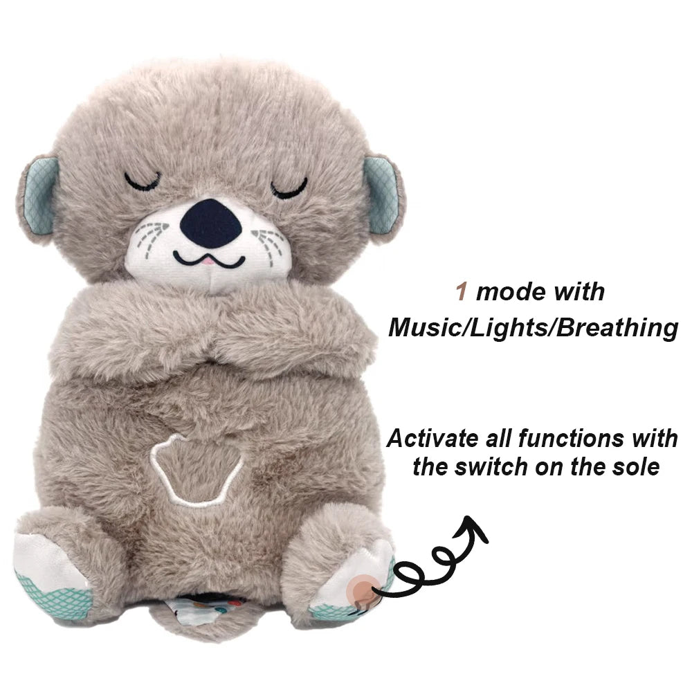 Breathing Bear Baby Soothing Music Baby Sleeping Sound and Light Doll Toy Gift