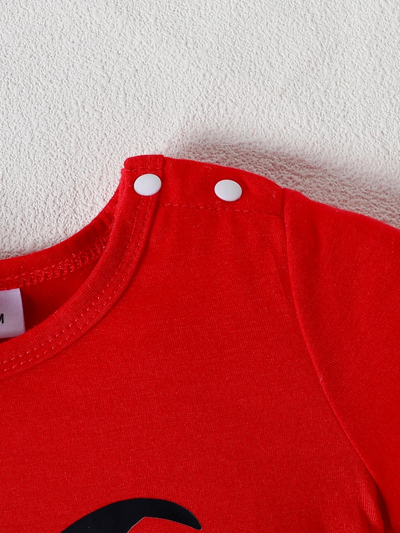 Boys and Girls Summer Baby Letters Printed Short-Sleeved M&M's