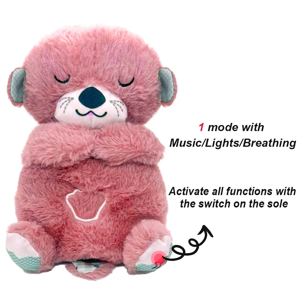 Breathing Bear Baby Soothing Music Baby Sleeping Sound and Light Doll Toy Gift