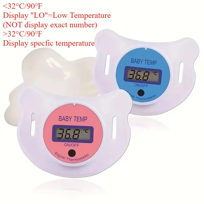 Baby's Electronic Pacifier  Children's Oral Thermometer Celsius/Fahrenheit