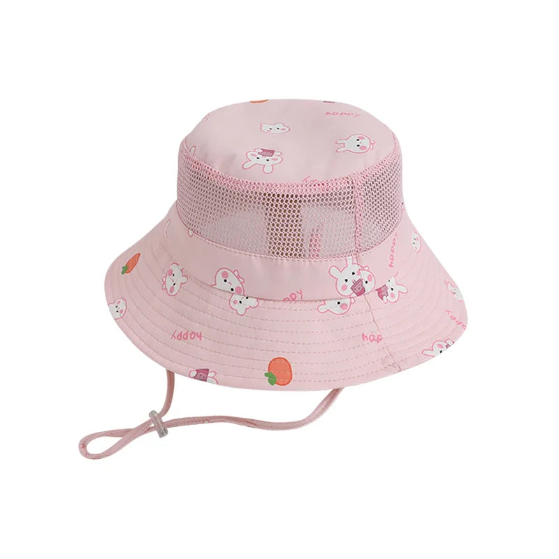 Cartoon Kids Bucket Hat 2025 Summer Children Cap Beach