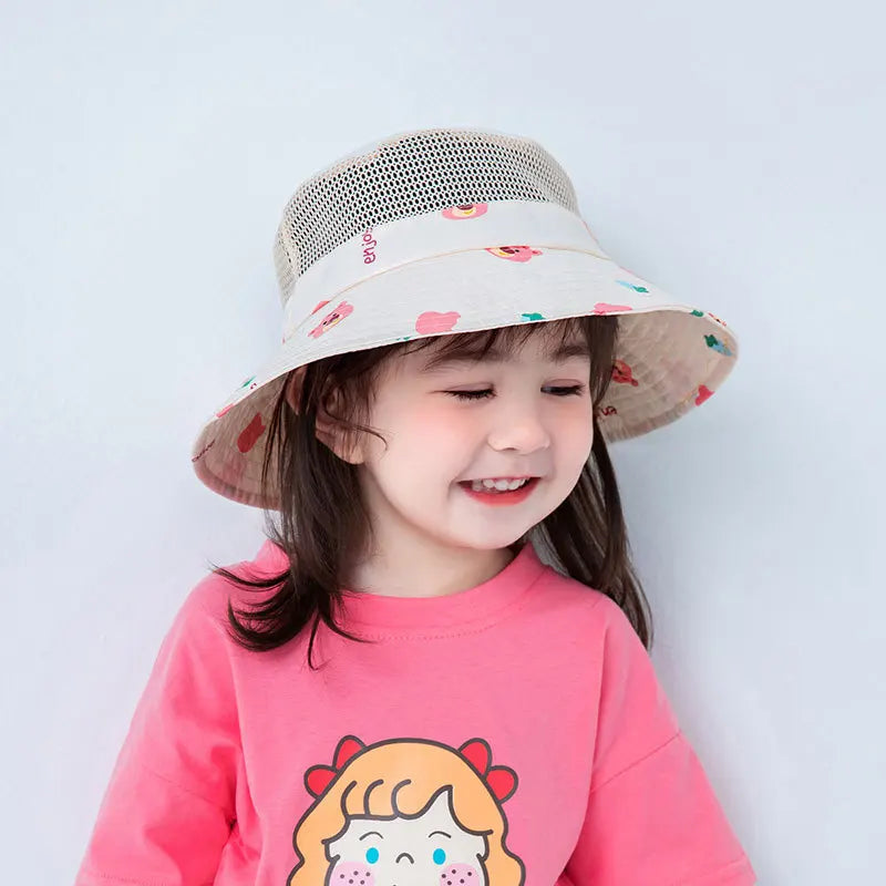 Cartoon Kids Bucket Hat 2025 Summer Children Cap Beach