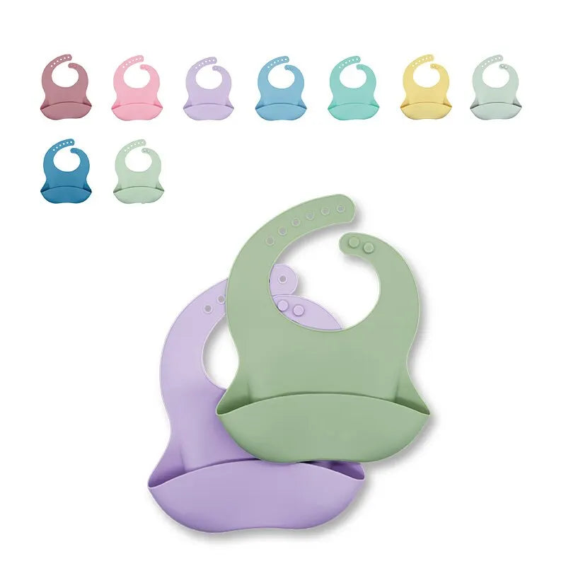 Waterproof Baby Bibs Soft Silicone Baby Feeding Stuff