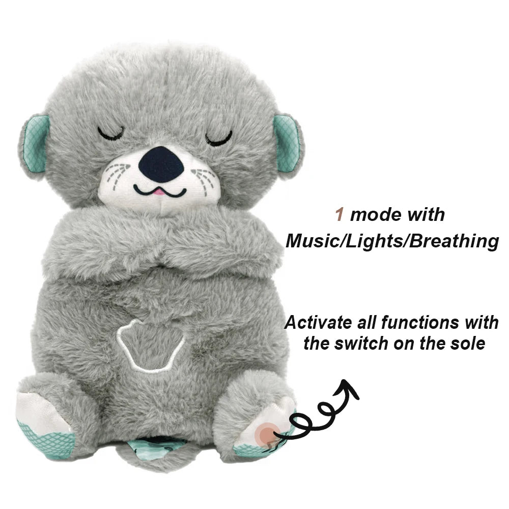 Breathing Bear Baby Soothing Music Baby Sleeping Sound and Light Doll Toy Gift