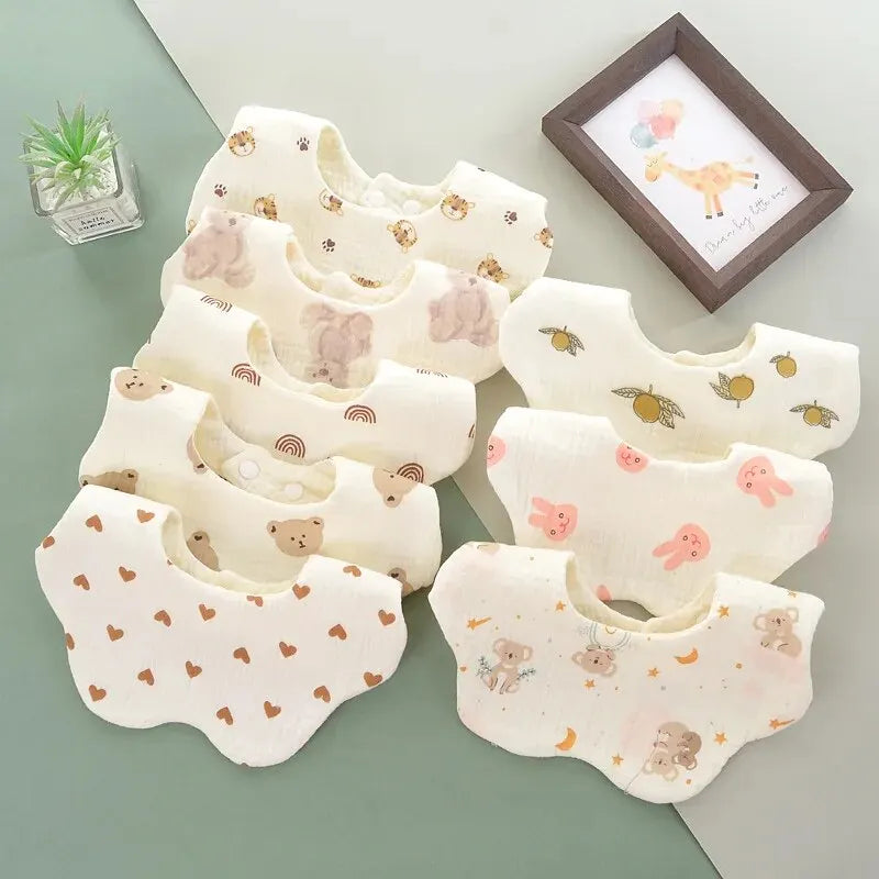 3PCS Cotton Gauze Baby Feeding Soft Petal Infants