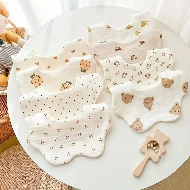 3PCS Cotton Gauze Baby Feeding Soft Petal Infants