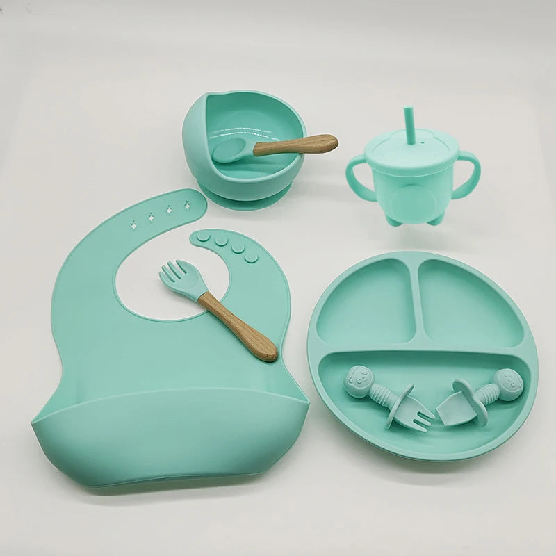 Children's Dishes Set Baby Silicone 6/8-pieces