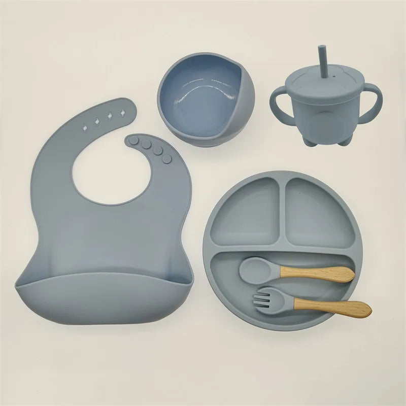 Children's Dishes Set Baby Silicone 6/8-pieces