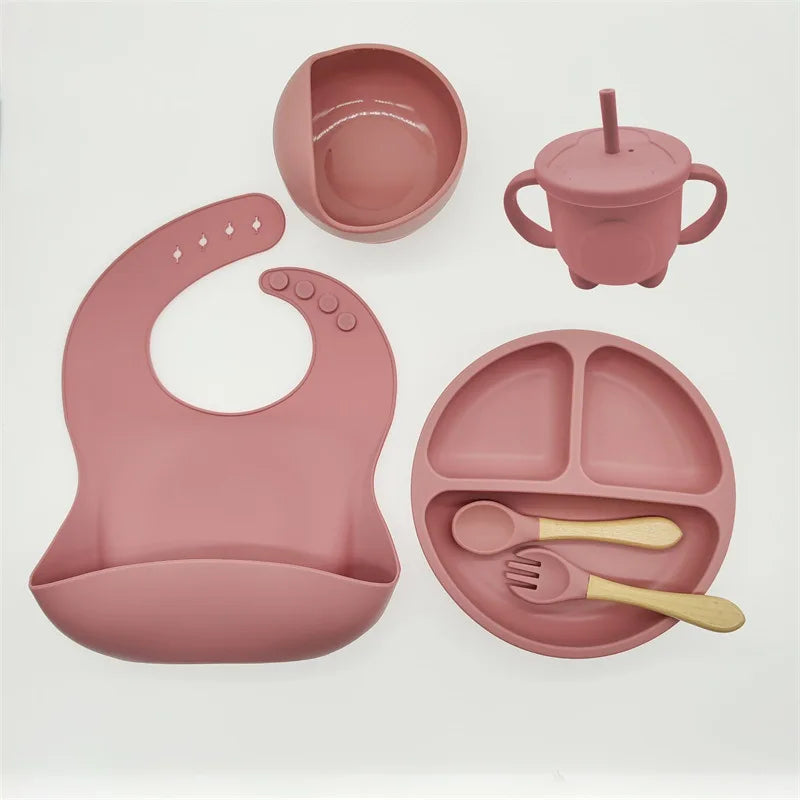 Children's Dishes Set Baby Silicone 6/8-pieces