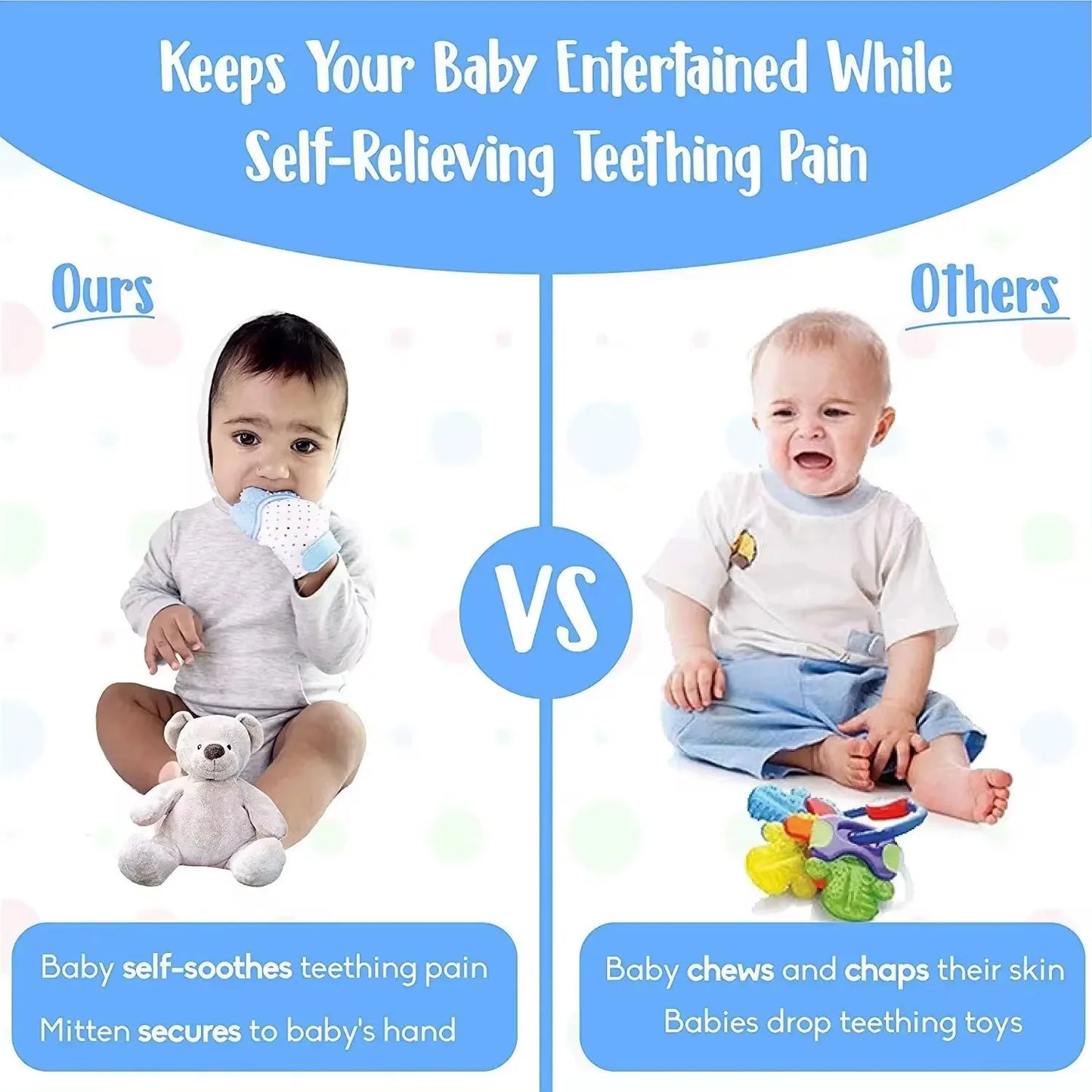 Newborn Teething Silicone Mittens Multi-Layer