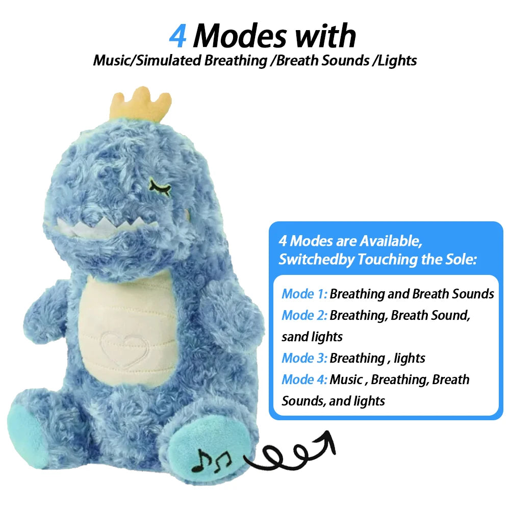 Breathing Bear Baby Soothing Music Baby Sleeping Sound and Light Doll Toy Gift