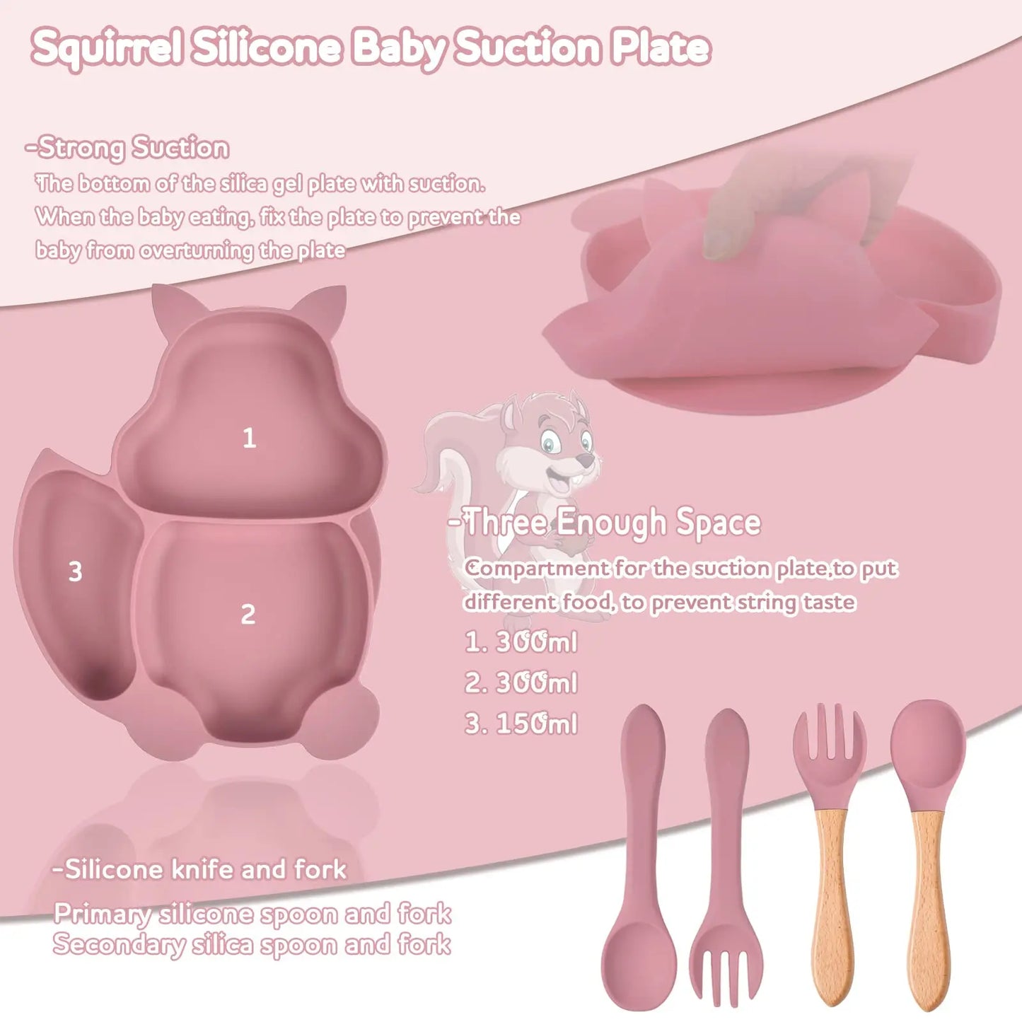 Silicone Plates with Suction