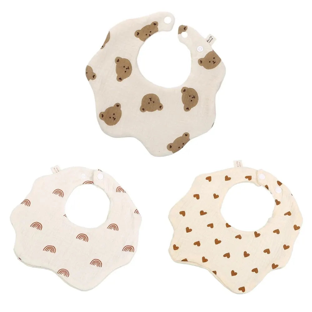 3PCS Cotton Gauze Baby Feeding Soft Petal Infants