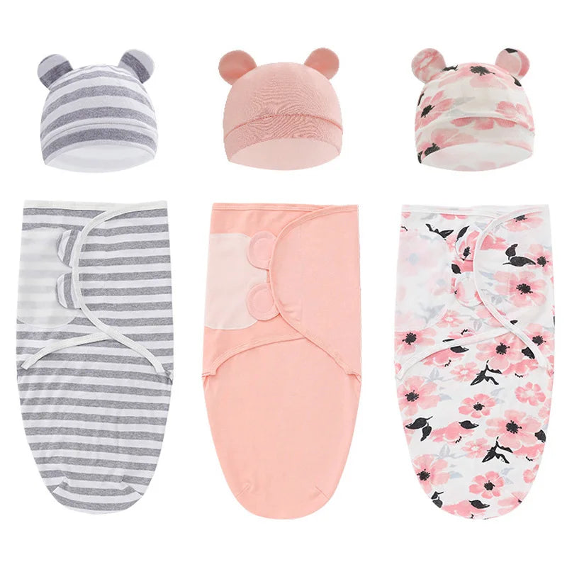 Newborn Sleeping Bag And Hat Set