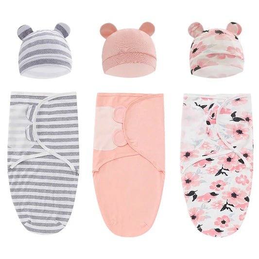 Newborn Sleeping Bag And Hat Set