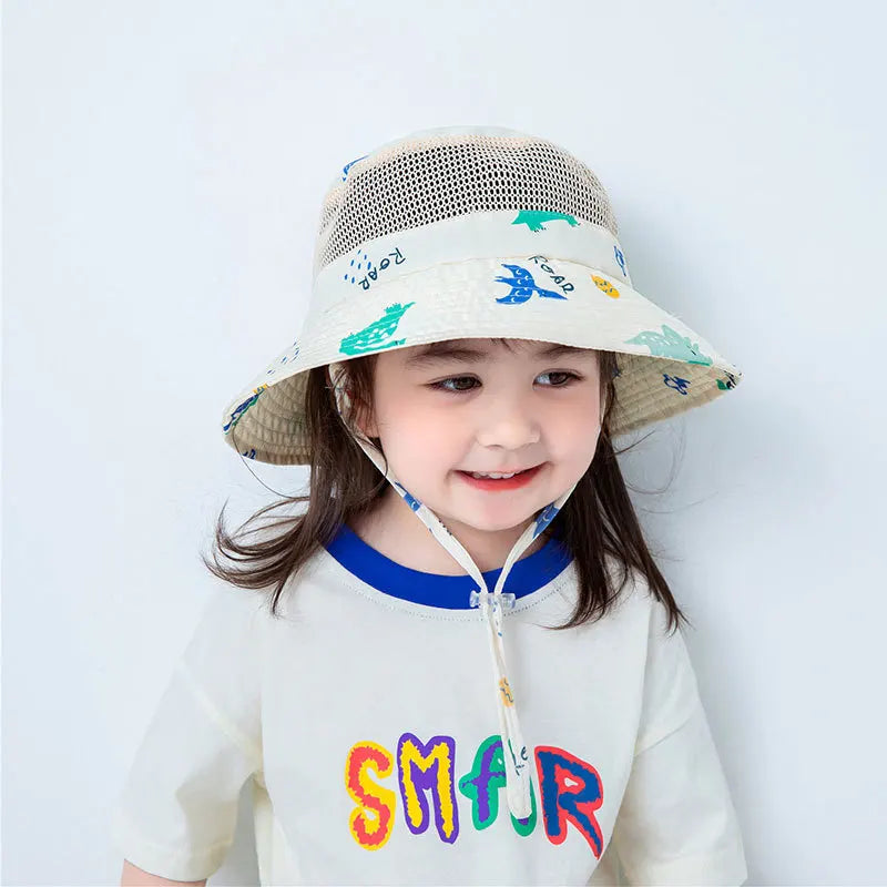 Cartoon Kids Bucket Hat 2025 Summer Children Cap Beach