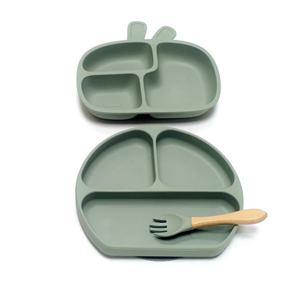 7pcs Children's Silicone Plate Set