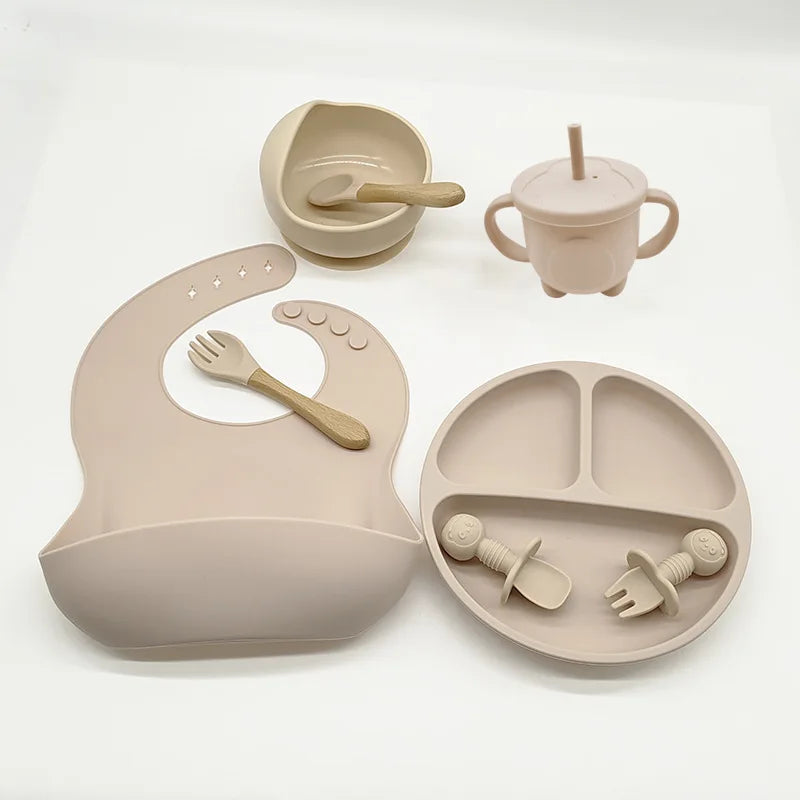 Children's Dishes Set Baby Silicone 6/8-pieces