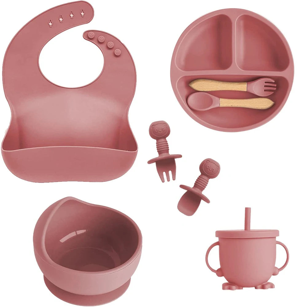 Children's Dishes Set Baby Silicone 6/8-pieces