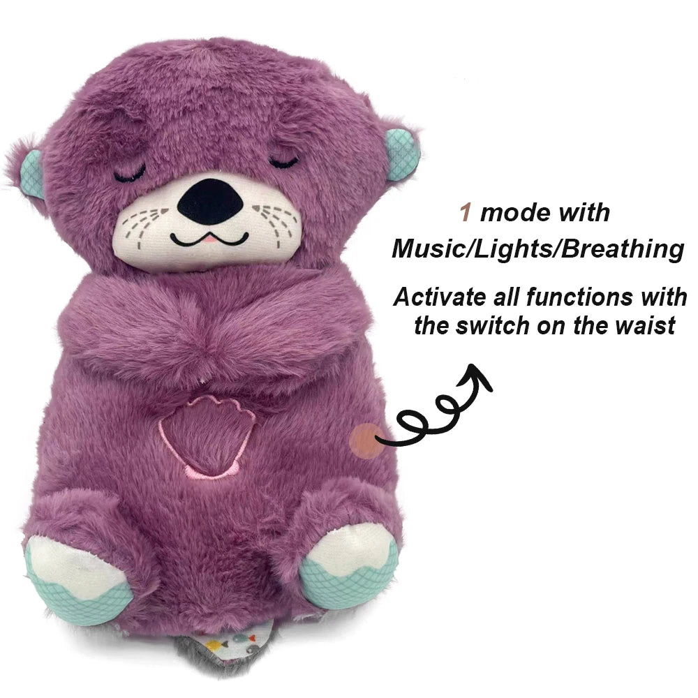 Breathing Bear Baby Soothing Music Baby Sleeping Sound and Light Doll Toy Gift