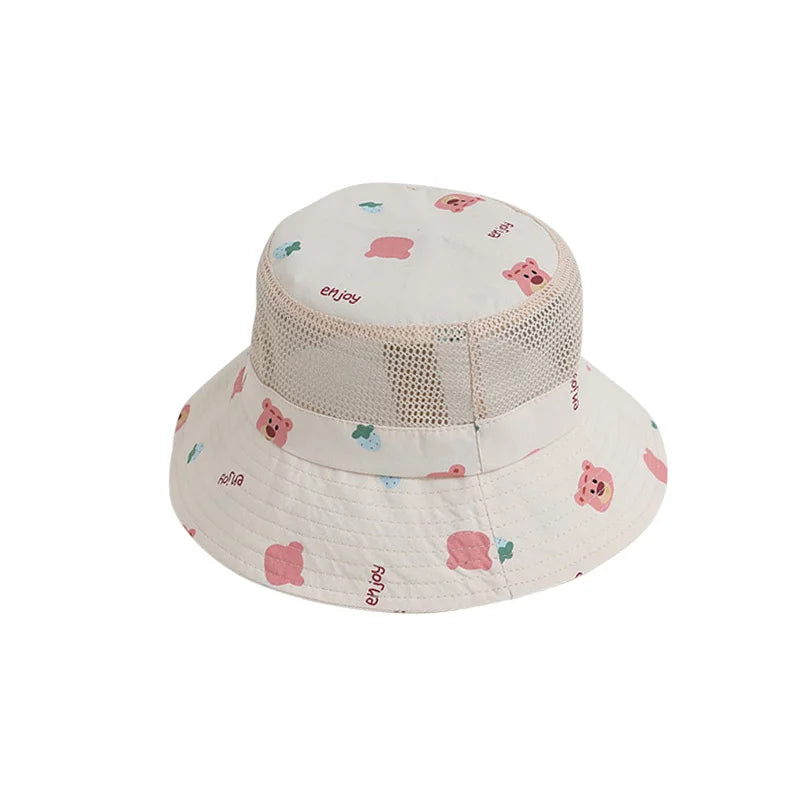 Cartoon Kids Bucket Hat 2025 Summer Children Cap Beach