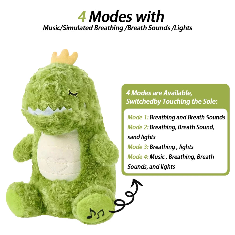 Breathing Bear Baby Soothing Music Baby Sleeping Sound and Light Doll Toy Gift