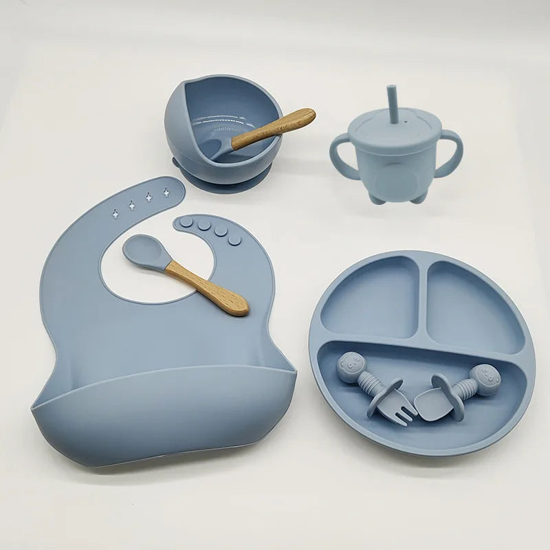 Children's Dishes Set Baby Silicone 6/8-pieces
