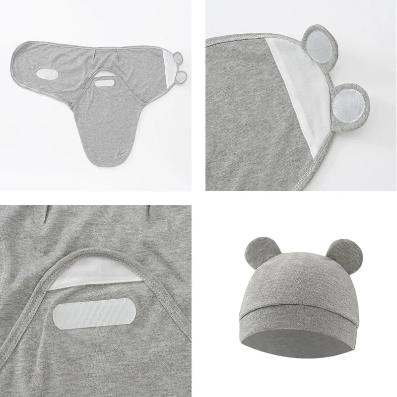 Newborn Sleeping Bag And Hat Set