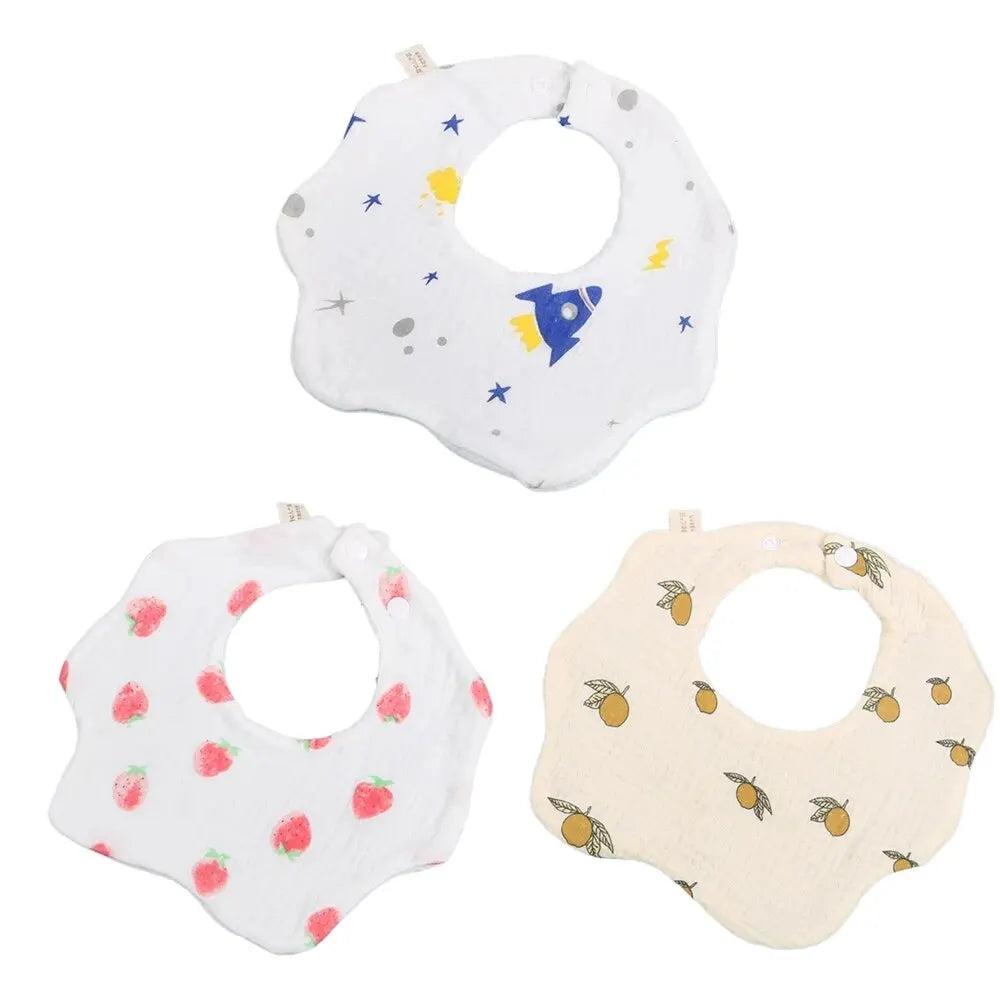 3PCS Cotton Gauze Baby Feeding Soft Petal Infants
