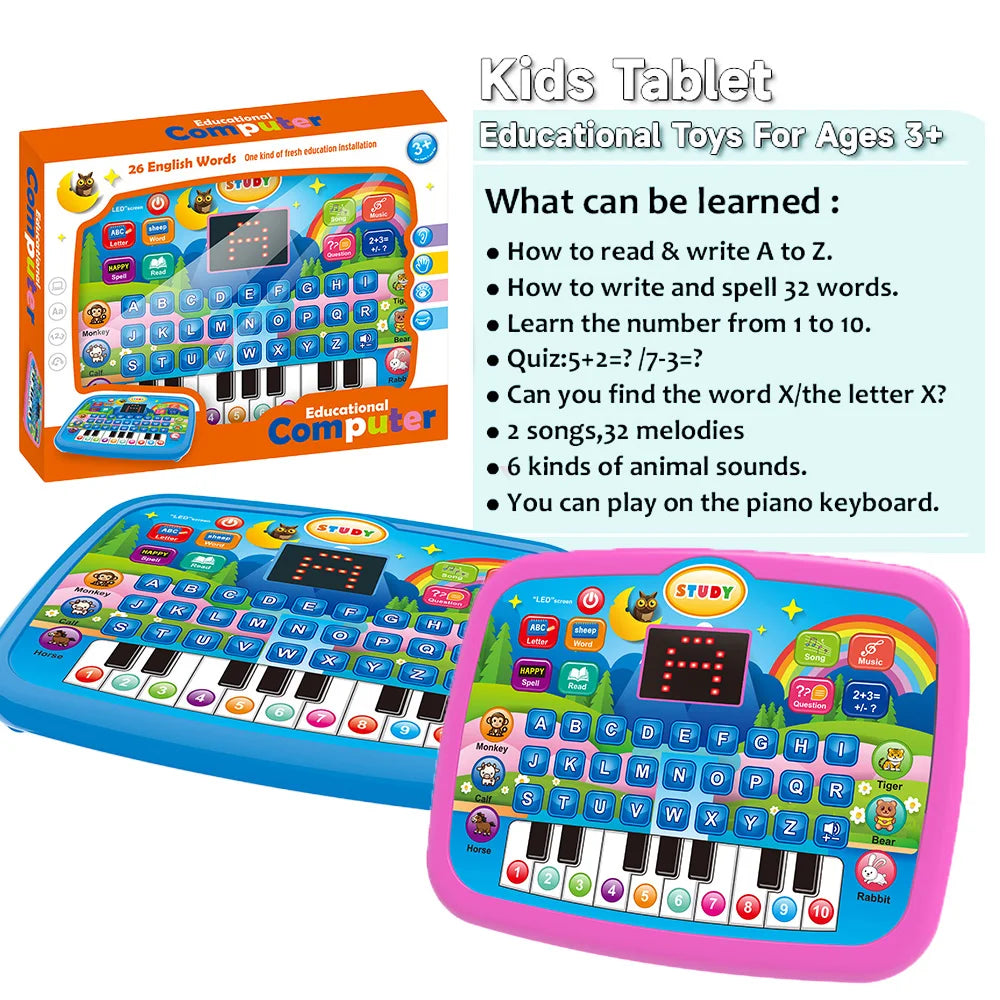 Kids’ Education Tablet Toy, Age 3+