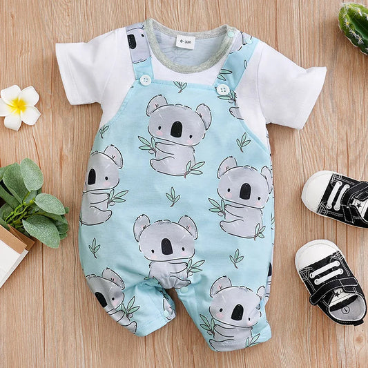 Newborn Baby Clothes Girl Boy koala  Short Sleeve Romper 0-18