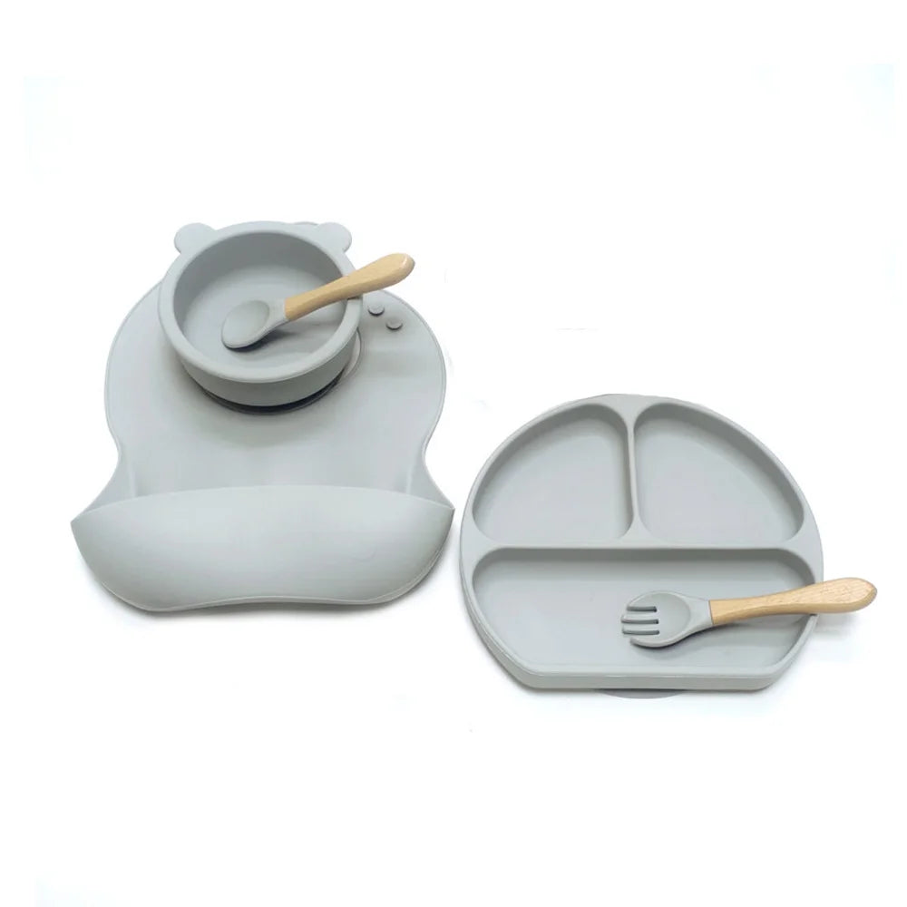 7pcs Children's Silicone Plate Set
